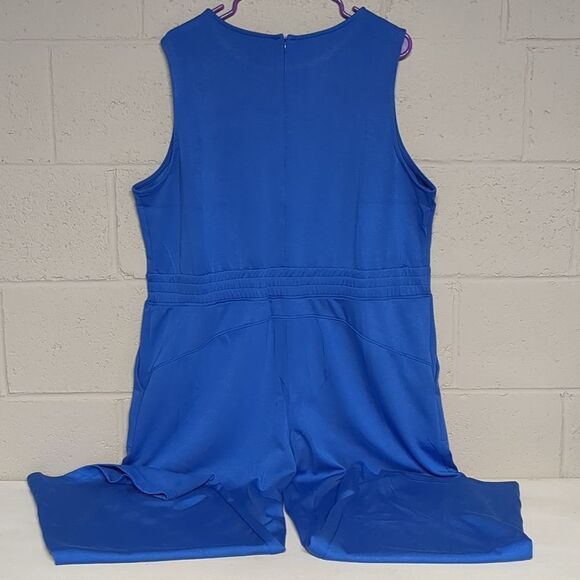Women's Vibrant Blue Sleeveless Jumpsuit Soft Material Size XXL NWOT - Picture 4 of 6
